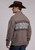 Stetson Men's Brown Serape Wool Full Zip Cardigan