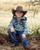 Cinch Boy's Blue Aztec Border Hooded Pullover