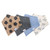 Gemma in Tan Print 4 Pack Baby Bandana Bibs