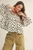 Women's Ivory Polka Dot Ruffle Blouse