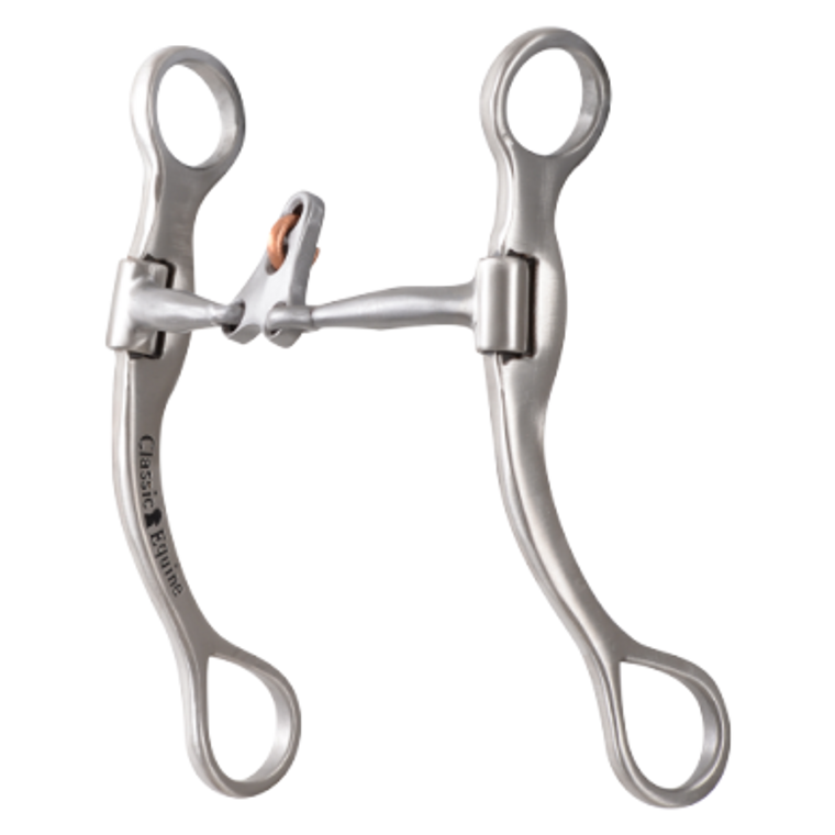 Classic Equine Performance Straight Shank Bit with Smooth Bar Floating Spade