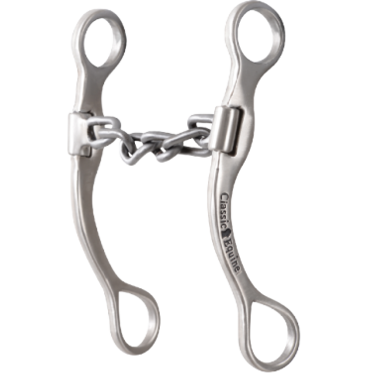 Classic Equine Performance Straight Shank Bit with Chain