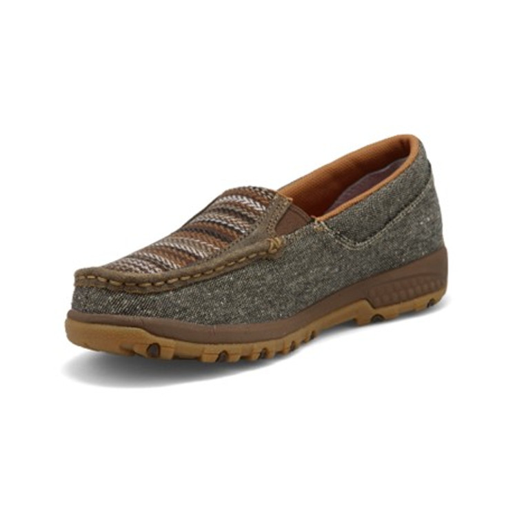 Twisted X Women's Khaki Slip-On Driving Moc