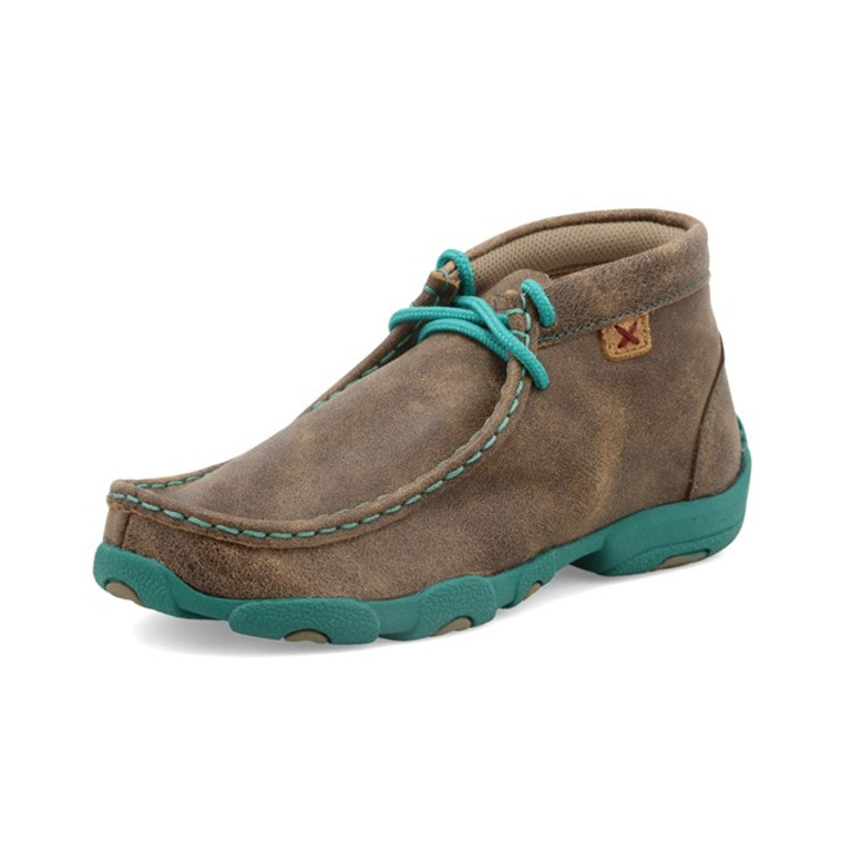Twisted X Youth Bomber Turquoise Chukka Driving Moc