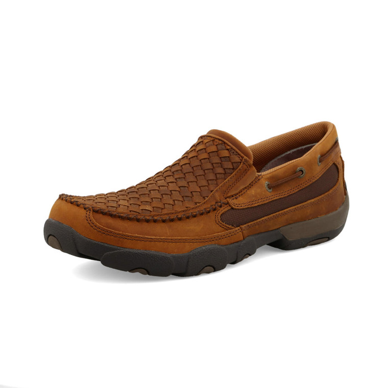 Twisted X Men's Oiled Saddle Brown Slip-On Driving Moc