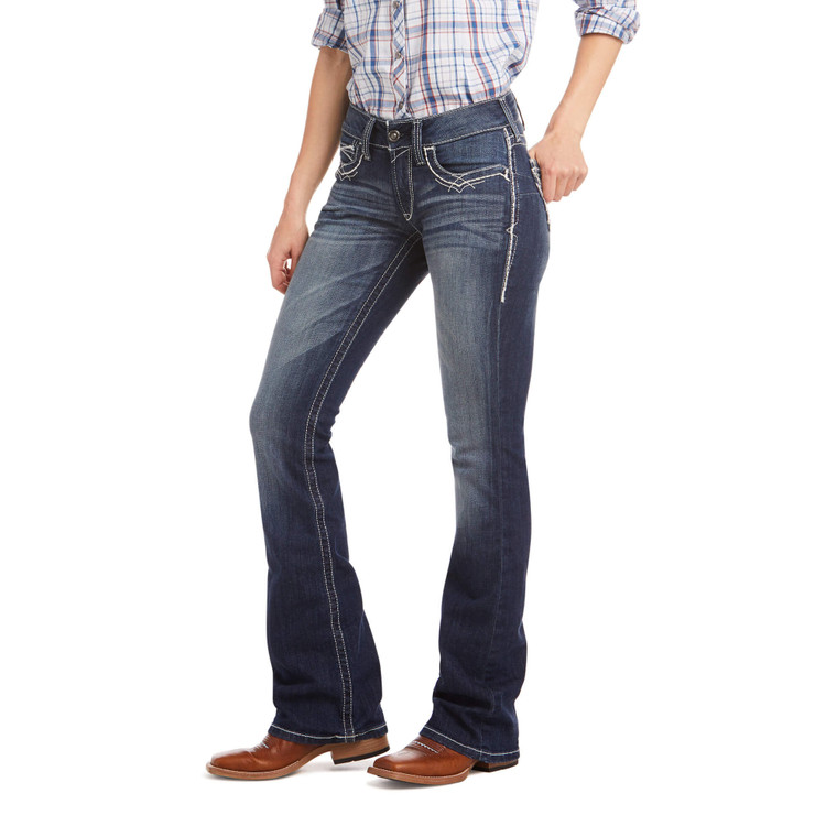 Ariat REAL Mid Rise Stretch Entwined Bootcut Jean