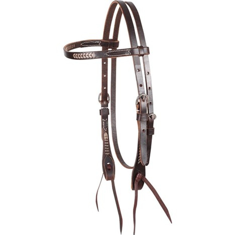 Martin Chocolate Rawhide Laced Browband Headstall
