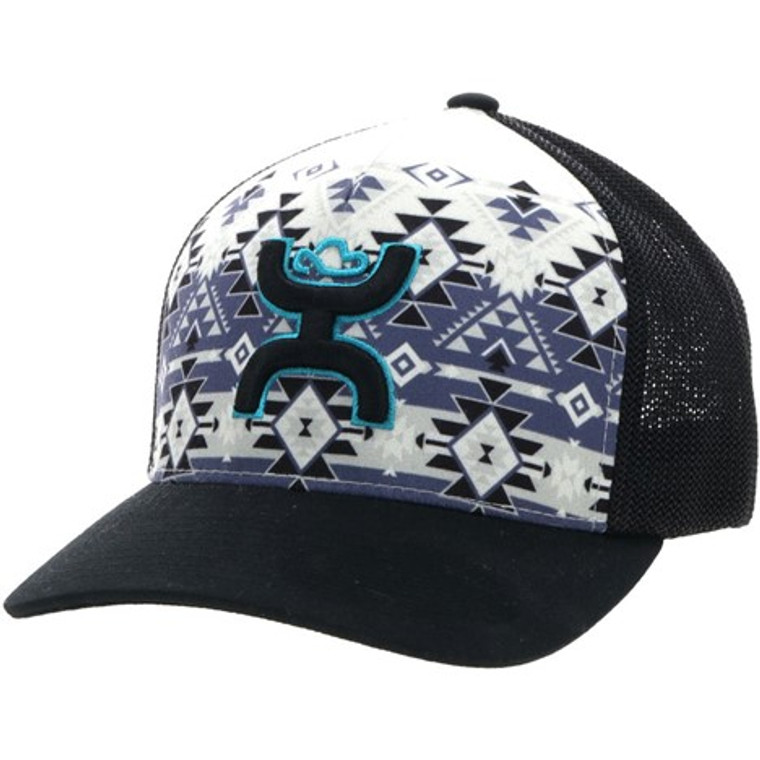 Hooey Coach Cream & Black Aztec FlexFit Cap