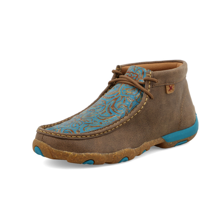 Twisted X Women's Bomber & Turquoise Chukka Driving Moc