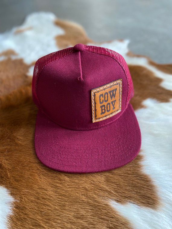 Cowboy Infant Leather Patch Cap