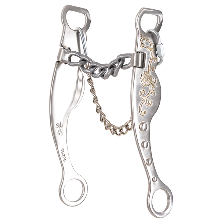 Classic Equine Les Vogt Power Rater Shank Roping Bit with Chain