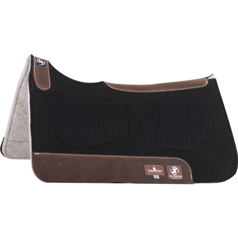 Classic Equine 30x32 Zone Felt Top Saddle Pad with Felt Bottom