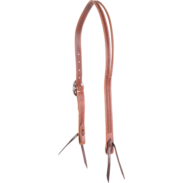 Martin Saddlery Chestnut Ranahan Headstall with Rope Tooling