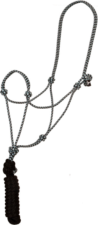 Economy Black/Turquoise Mountain Rope Halter and Lead