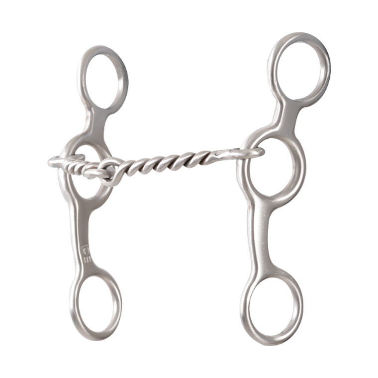 Classic Equine Performance Ring Gag Shank Bit with Twisted Wire