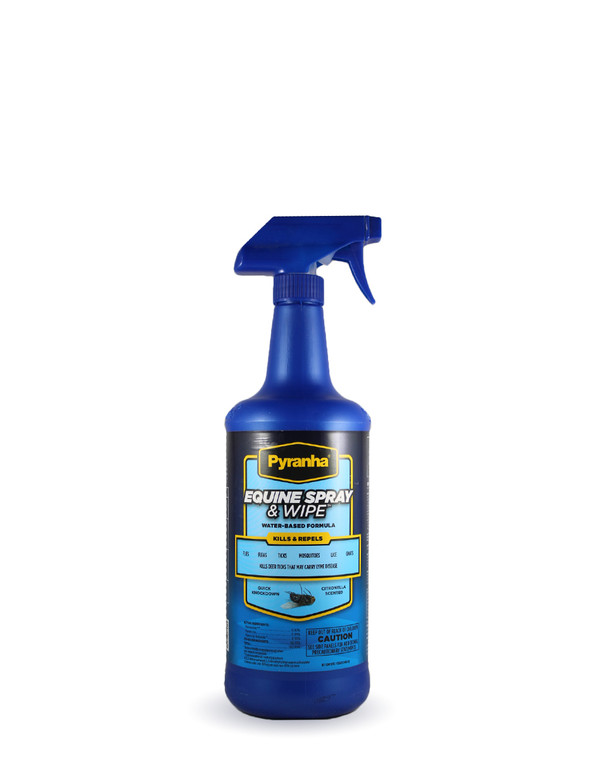 Pyranha Wipe N' Spray Water Based Fly Repellent for Horses