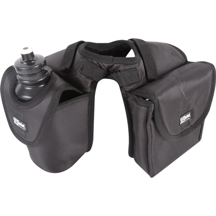 Cashel Black Horn Saddle Bag Bottle and Lunch Holder