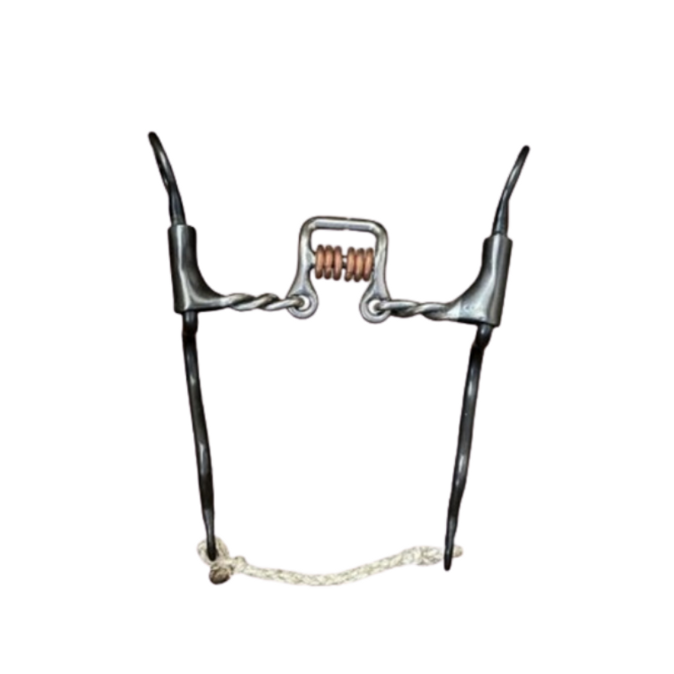 Dutton Bits Cavalry Cheek Angled Square Port with Twisted Wire
