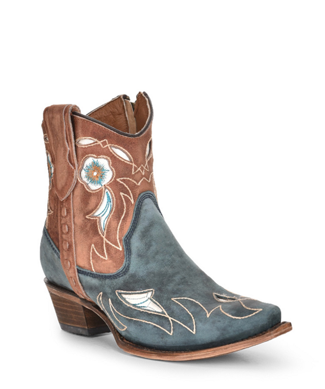 Circle G Women's Blue Shedron Ankle Boots