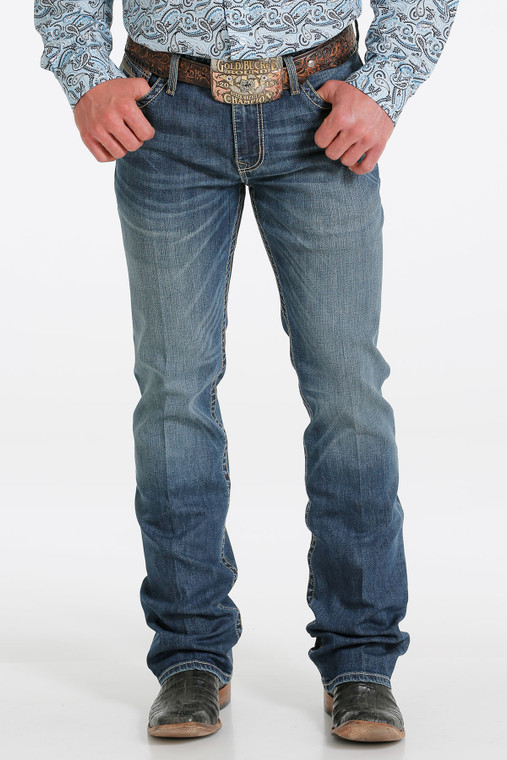 Cinch Men's Slim Fit Ian Dark Stonewash Jean