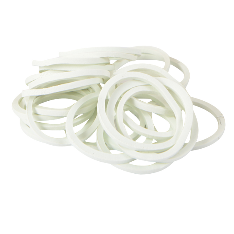 White Rubber Braiding Bands (800-Count)