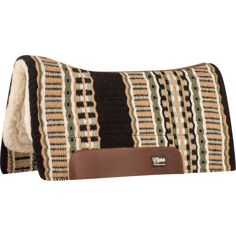 Cashel Black/Sage Blanket Top Performance Pad, 32x34