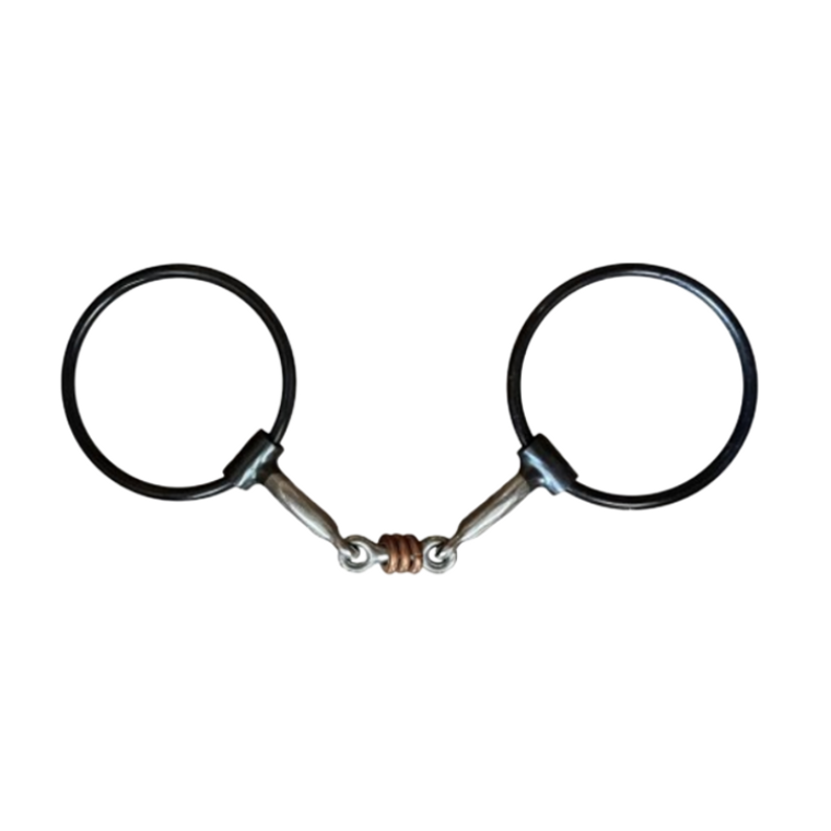Dutton Bits 3-Piece Mouth with Copper Rollers Loose Ring Cheek