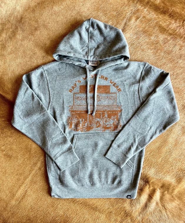 Ray's Original Print Heather Grey Hoodie