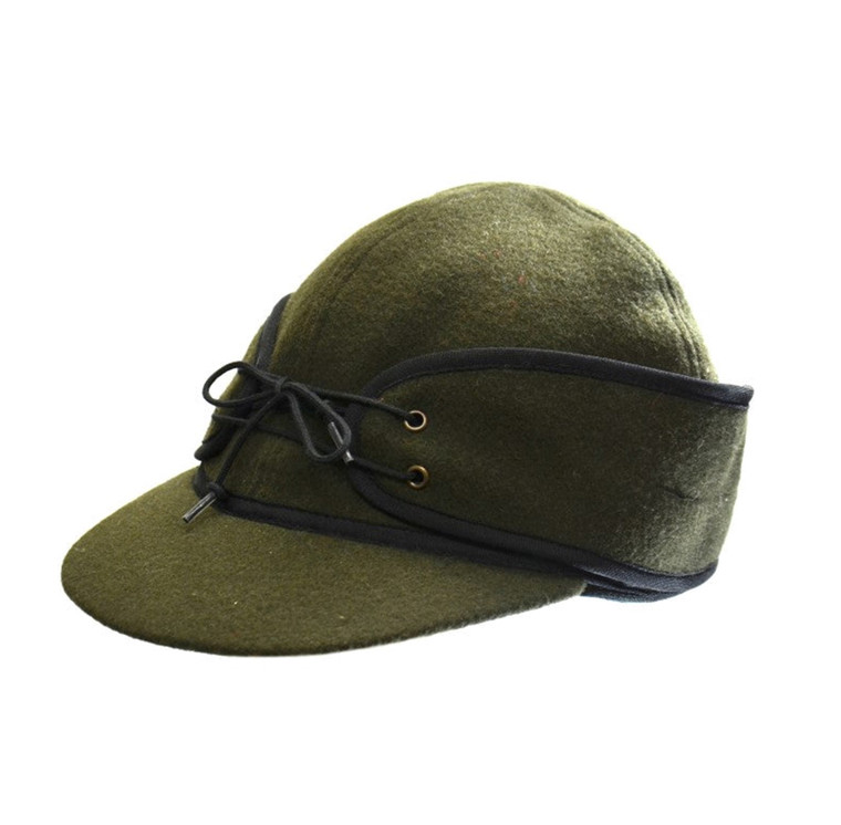 Crown Cap Classic Wool Blend Loden Railroad Hat