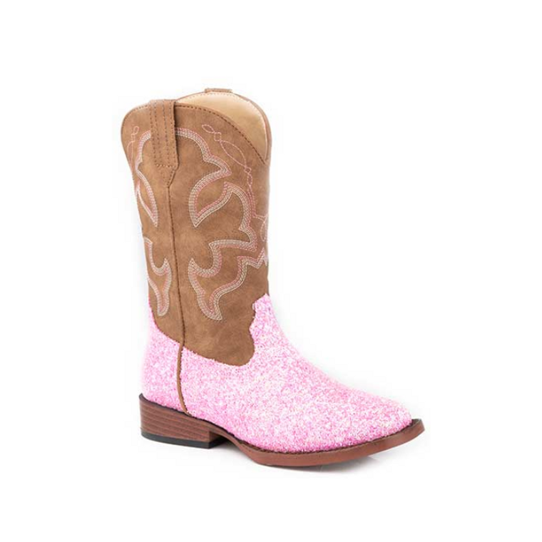 Roper Youth Pink Sparkle Western Boots