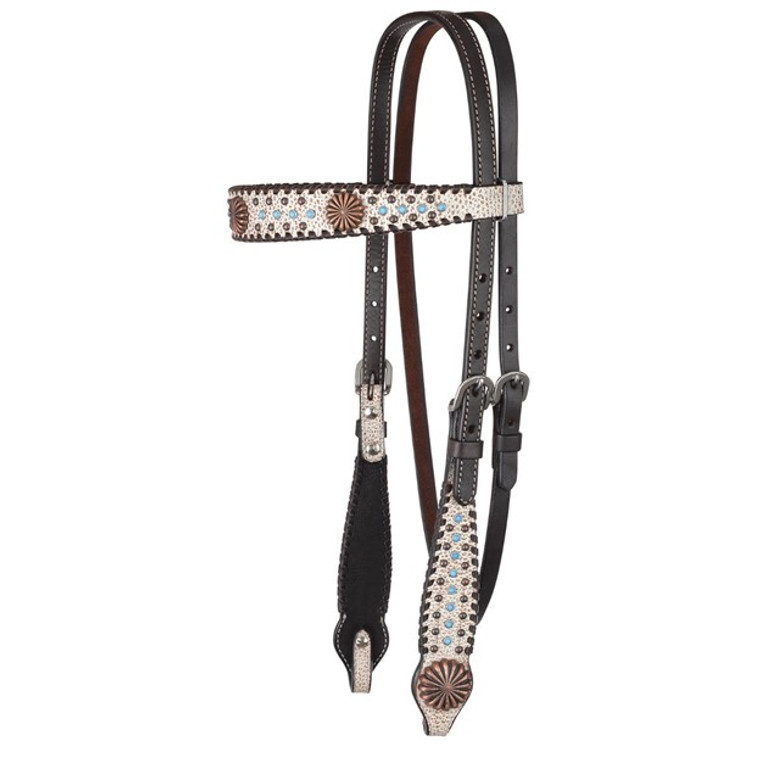 Circle Y Dakota Pinwheel Browband Headstall