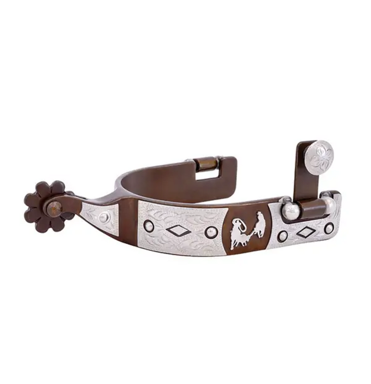 Offset Roping Motif Large Spurs