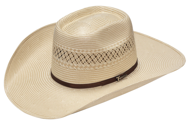 Twister 20X Ivory/Tan Ligne Shantung Straw Hat