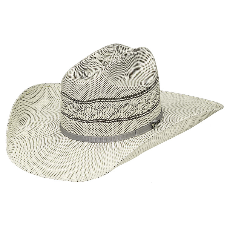 Twister Ivory/Grey Premium Bangora Straw Hat