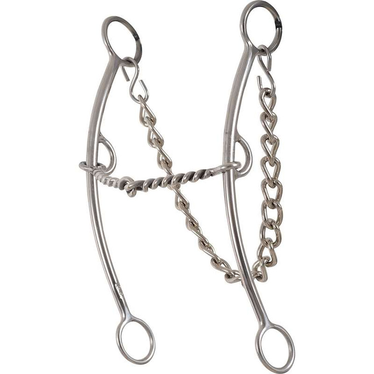 Carol Goostree Pickup Long Shank Gag Barrel Bit with Twisted Wire