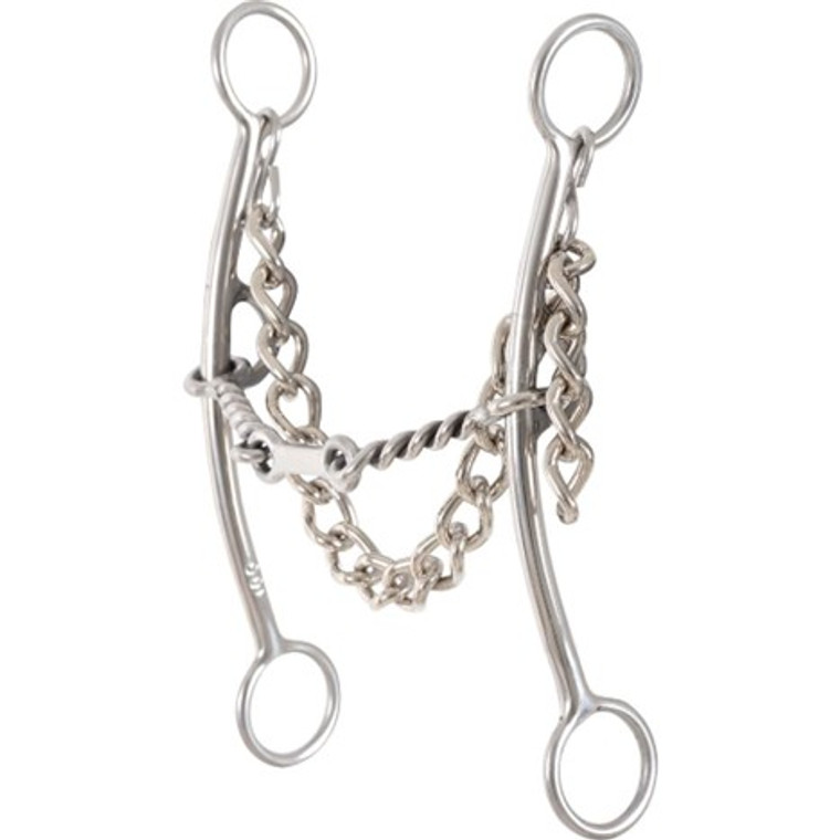 Carol Goostree Pickup Short Shank Gag Barrel Bit with Twisted Wire Dr. Bristol