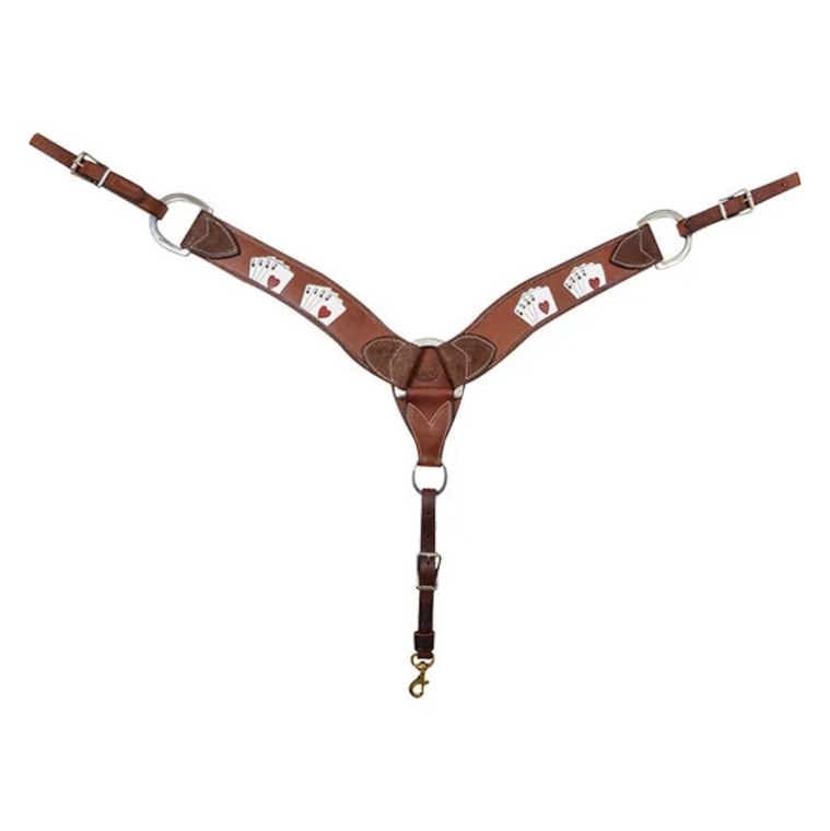 Martin Saddlery Breast Collar with Card Suite Tooling