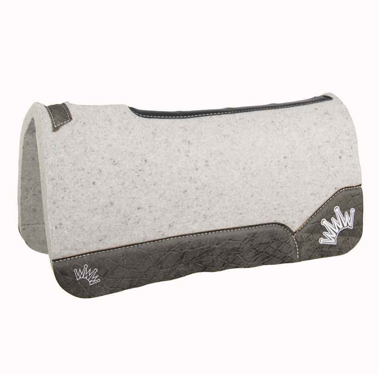 Best Ever Pads 32X32 1" Thick Kush Felt Saddle Pad with Black Elephant Wear Leathers