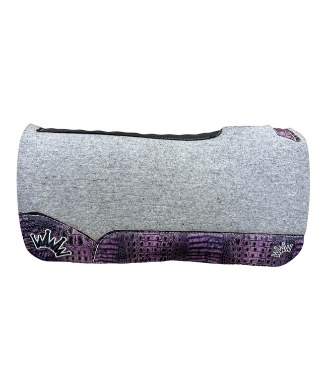 Best Ever Pads 30X30 1" Thick Kush Deep Purple Crocodile Saddle Pad