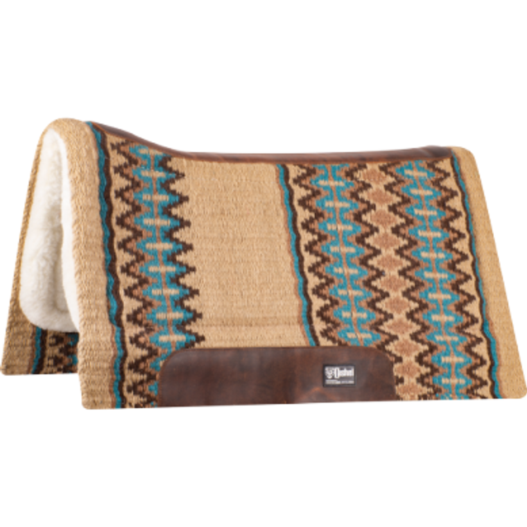 Cashel 34x38 Tan-Blue Blanket Top Performance Felt Pad