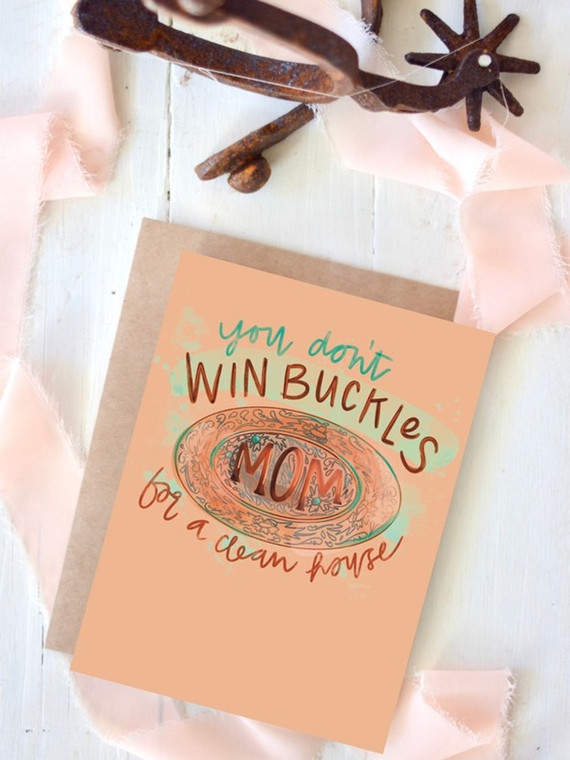 Choosing Adventure Over Dishes Cowgirl Mother's Day Card