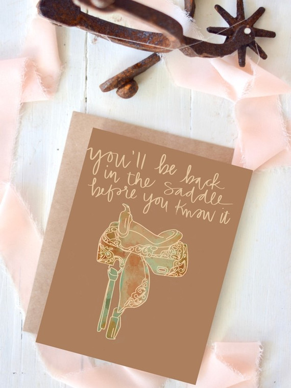 You'll Be Back in the Saddle Before You Know It Get Well Card