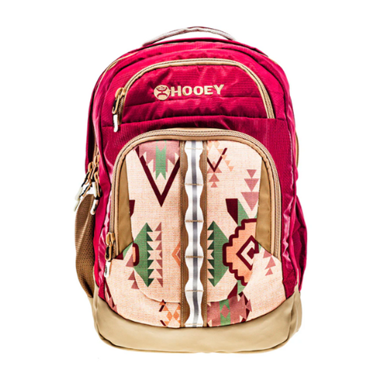 Hooey Burgundy & Tan Aztec OX Backpack