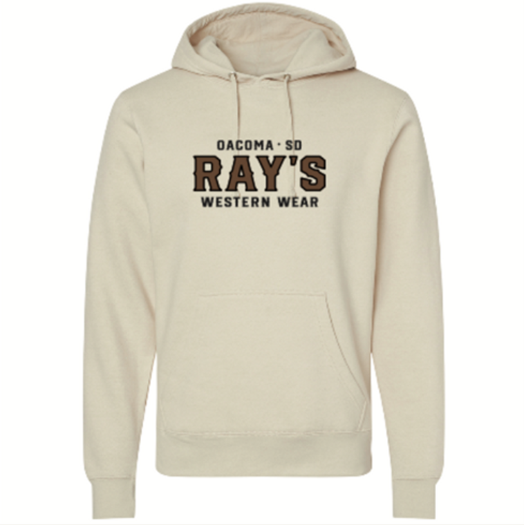 Ray's Tan Leather Applique Hoodie