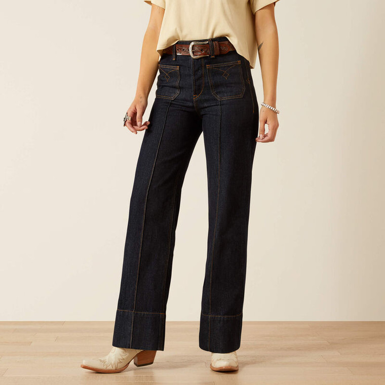 Ariat Women's Rinse Ultra High Rise Tomboy Western Utility Wide Leg