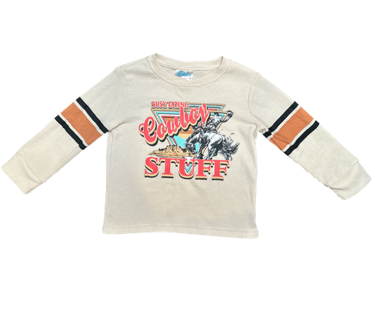 Busy Doing Cowboy Stuff Long Sleeve Graphic