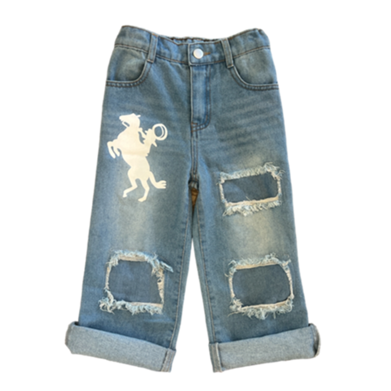 Raring Horse Denim Capris