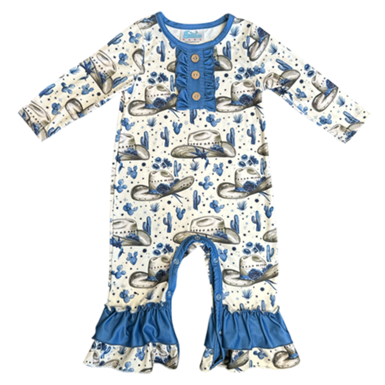 Rancher Cowgirl Long Sleeve Romper