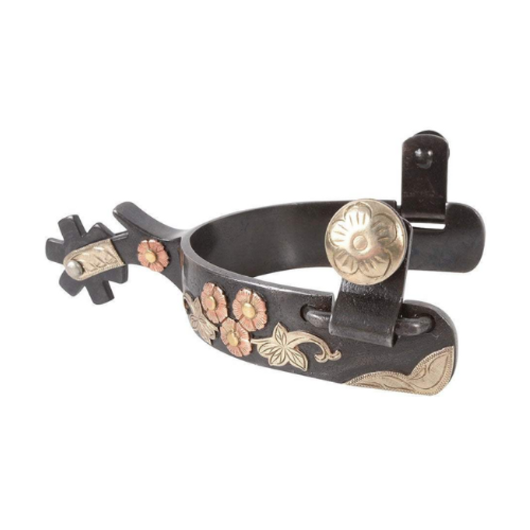 Classic Equine Women's Flower Series 1" Band Spurs