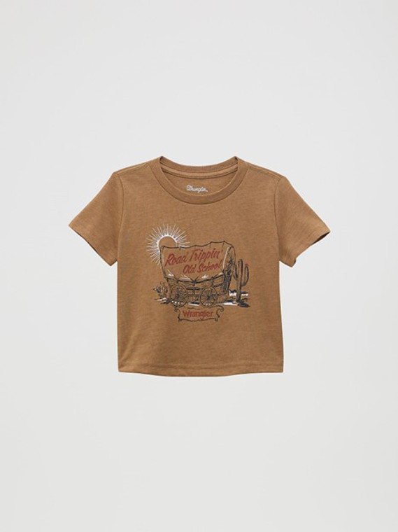 Wrangler Little Boy's Road Trippin' Old School Short Sleeve Graphic T-Shirt